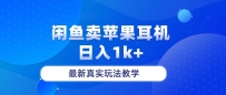 闲鱼卖苹果耳机，日入1k+，最新真实玩法教学