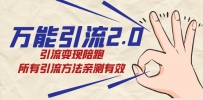绅白·万能引流2.0，引流变现陪跑，所有引流方法亲测有效