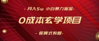 无成本玄学项目，月入5W+，小白暴力掘金，保姆式教学（教程+软件）