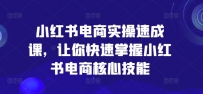 小红书电商实操速成课，让你快速掌握小红书电商核心技能