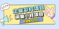 最新企业彩铃项目+闲鱼小样项目，利润每天200+轻轻松松，纯视频拆解玩法