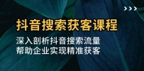 抖音搜索获客课程：深入剖析抖音搜索流量，帮助企业实现精准获客