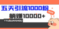 5天引流1000+，赚了1w+