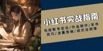 小红书实战指南，包括账号定位/作品制作/发布技巧/流量思维/成交法则等