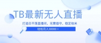 TB无人直播，打造日不落直播间，无需真人出镜，无需值守，打造日不落直…