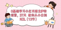 0基础学习小红书博主IP特训营，37天 教你从小白到KOL（13节）