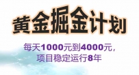2025年最暴力项目“黄金对冲掘金计划”，每日实际收益1K-4K。分公司月…