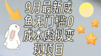 咸鱼无门槛零成本虚拟资源变现项目月入10000+
