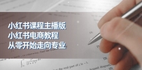 小红书课程主播版，小红书电商教程，从零开始走向专业（23节）