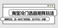 淘宝冷门选品矩阵新策略：避开红海，独辟蹊径赚取高额利润