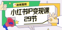 2024年小红书IP变现大揭秘：：开店/定位/IP变现/直播带货/爆款打造/涨价秘诀/等等/29节