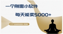 十万个富翁修炼宝典之17.一个刚需小软件，每天能卖5000+
