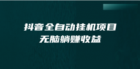 抖音全自动挂机薅羊毛，单号一天5-500＋，纯躺赚不用任何操作