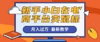 新手小白在电商平台卖鼠标月入过万，最新赚钱教学