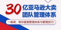 30亿 亚马逊 大卖团队管理体系，一套课，帮你重塑管理体系与管理技巧