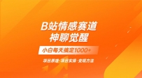 蓝海项目，B站情感赛道——教聊天技巧，小白都能一天搞定1000+