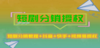 短剧分销授权，收益稳定，门槛低（视频号，抖音，快手）