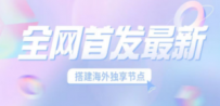全网首发最新海外节点搭建，独享梯子安全稳定运营海外短视频，日入1000+