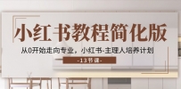 小红书教程简化版，从0开始走向专业，小红书-主理人培养计划 (13节)