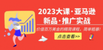 2023大课·亚马逊新品·推广实战：价值百万美金的精简课程，简单粗暴