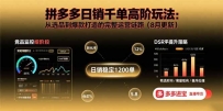 拼多多日销千单高阶玩法：从选品到爆款打造的完整运营链路（8月更新）