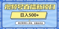 视频号直播打造新项目，简单人货场吸引自然流，轻松日入500【260G资料】