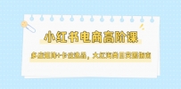 小红书电商高阶课，多店矩阵+卡位选品，大红海类目突围指南（更新5月）