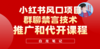 小红书风口项目日入300+，小红书群聊禁言技术代开项目，适合新手操作