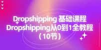 Dropshipping 基础课程，Dropshipping从0到1全教程（10节）