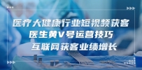 医疗 大健康行业短视频获客：医生黄V号运营技巧 互联网获客业绩增长-15节