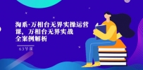 淘系·打造万相台无界实战全案例解析，提升淘宝店铺盈利的实操运营课！