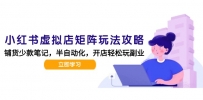 小红书虚拟店矩阵玩法-更新，AI批量制作笔记，半自动化运营日发20笔记攻略