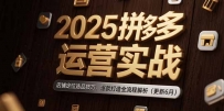 2025拼多多运营实战：店铺定位选品技巧，爆款打造全流程解析（更新6月）