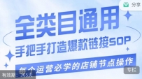 畅销单品爆款打造实操课程，单品爆款从“0”-“1”手把手演练运营步骤