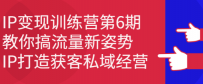 IP变现训练营第6期：教你搞流量新姿势，IP打造获客私域经营