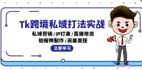 Tk跨境私域打法实战：私域营销/IP打造/直播带货/短视频制作/流量变现