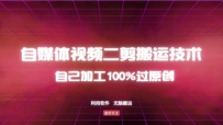 详细教你自媒体视频二剪搬运技术，自己加工100%过原创，无脑搬运