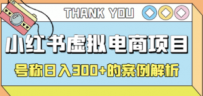 最新小红书项目-学科虚拟资料搞钱玩法，号称日入300+的案例解析