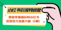 小红书引流特训营-第5期：教你零基础玩转小红书，逆袭百万流量大咖