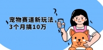 不是市面上割韭菜的项目，宠物赛道新玩法，3个月搞10万，宠物免费送，…
