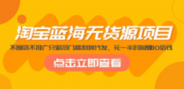 淘宝蓝海无货源项目，不囤货不推广只做冷门高利润代发，花一半时间赚10倍钱