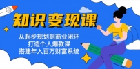 知识变现课：从起步规划到商业闭环 打造个人爆款课 搭建年入百万财富系统