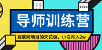 《导师训练营课》精准粉丝引流的天花板，小白月入2w