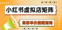 小红书虚拟店矩阵，AI铺货/笔记狂怼/选品搬运/自动发货，高客单价躺赚指南