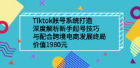 Tiktok账号系统打造，深度解析新手起号技巧与跨境电商发展终局价值1980元