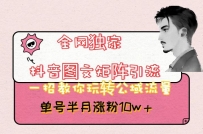 全网独家的抖音图文矩阵引流方法，带你玩转公域流量，短短半个月内粉丝涨超过10万！