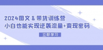 2024 图文+带货训练营，小白也能实现逆袭流量+变现密码