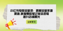 小红书电商流量课：揭秘流量来源渠道,掌握爆款笔记推流逻辑,提升店铺曝光