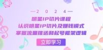 明星IP切片课程：认识明星IP切片及赚钱模式，掌握流量推送和起号框架逻辑