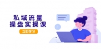 私域流量操盘实操课，从用户调研到成交变现，打造可落地的私域引流策略